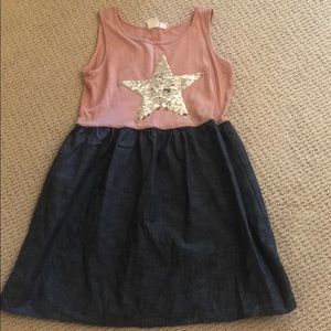 Gap kids dress. Stars flip from silver to gold.